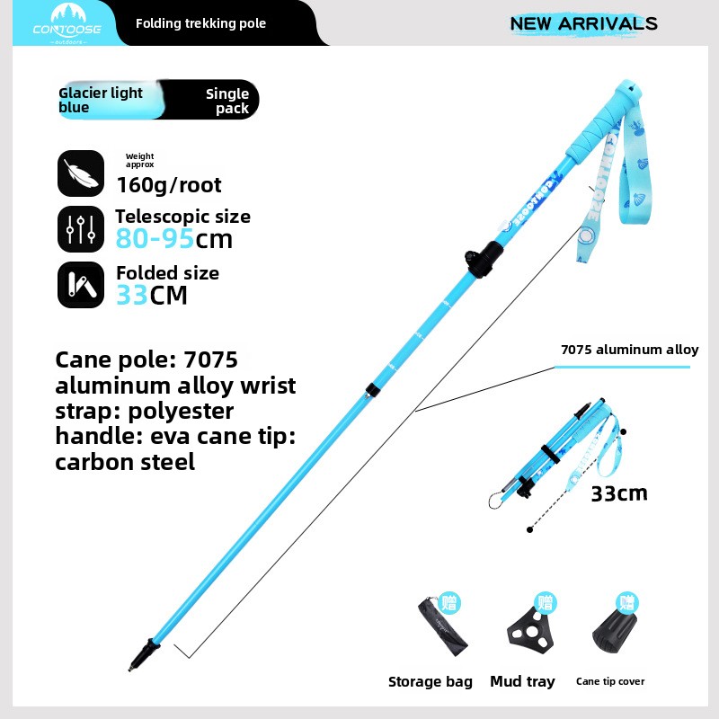 Trekking Pole Carbon - Bastão de Caminhada Dobrável para Crianças,
