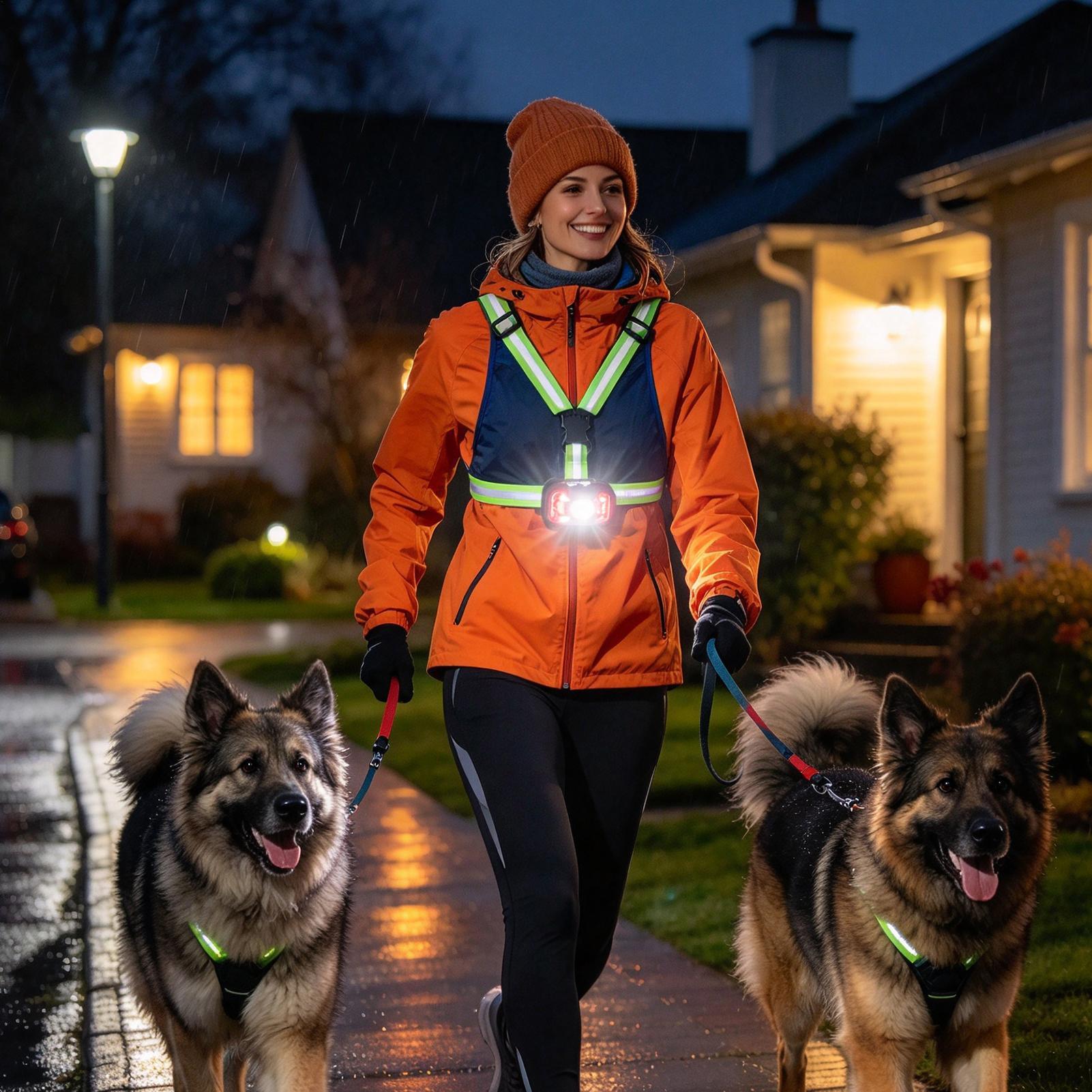 Running Visibility Gear - Colete refletor para corrida com luzes