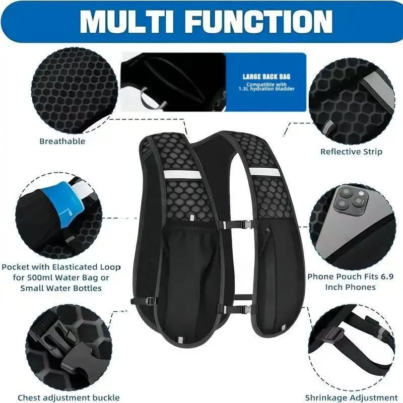 Colete esportivo unissex, resi - Hydration Vest avaliação e preço
