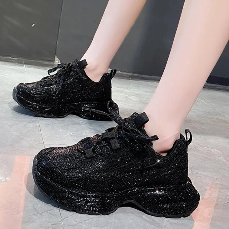 Designer feminino bling tênis  - Running Shoes Women avaliação e preço