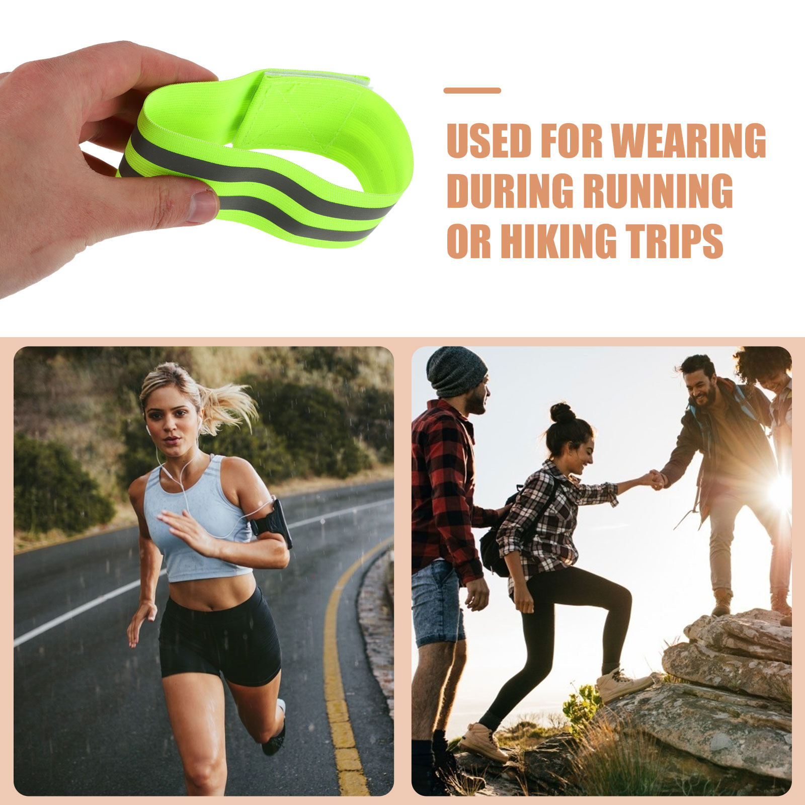 10 unidades de braçadeiras ref - Running Visibility Gear avaliação e preço